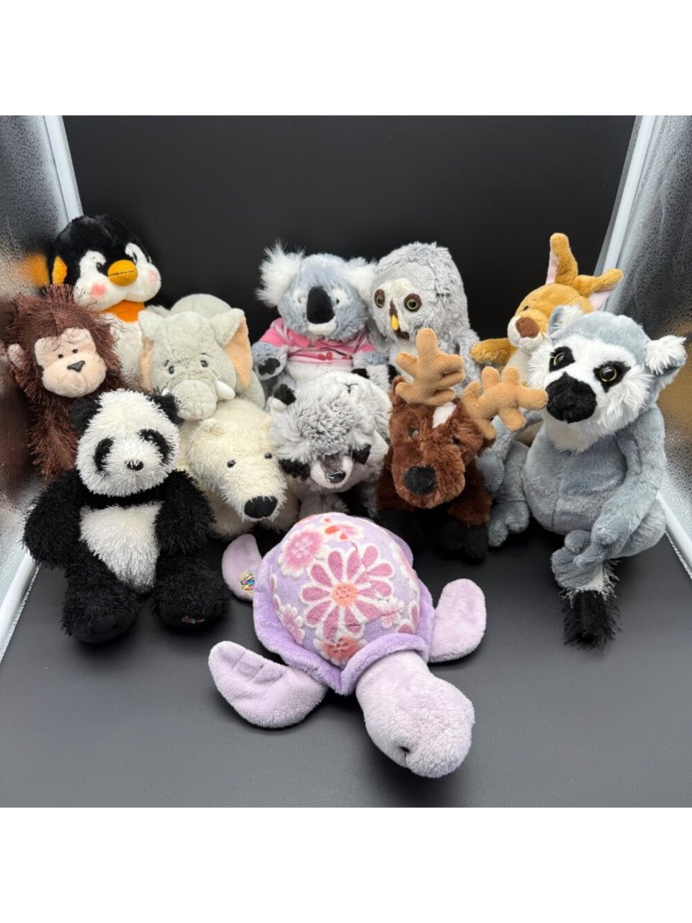 Ganz Webkinz Lot of 12 Plush Stuffed Animal Toy Sea Turtle Kangaroo Lemur Owl